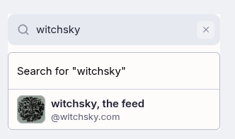 Screenshot with a little bit of white space around the search box, and beneath it